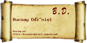 Bucsay Dániel névjegykártya