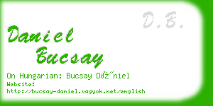 daniel bucsay business card